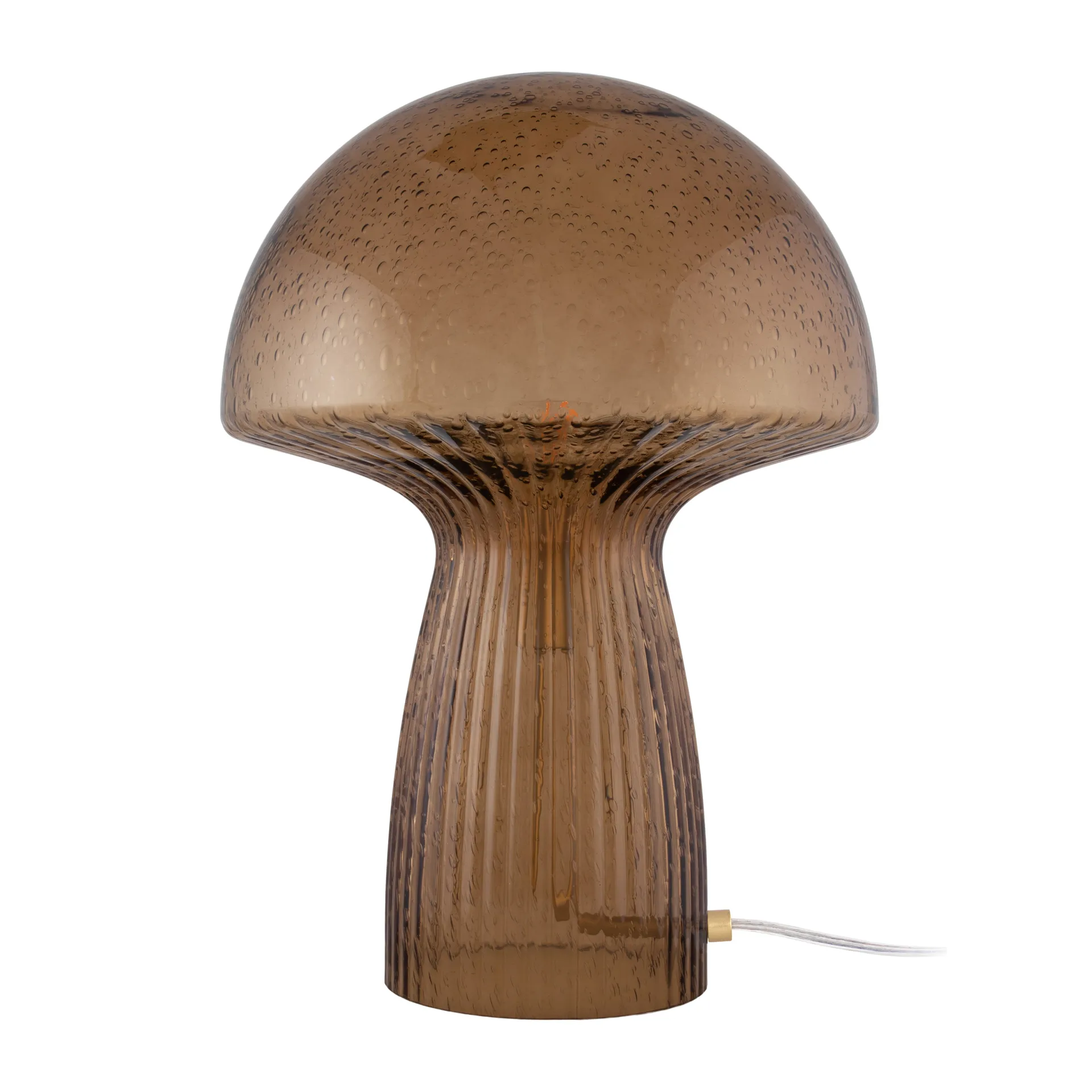 Fungo 30 bordlampe, brun, 42 cm, klar - Globen Lighting - Stue - Glas