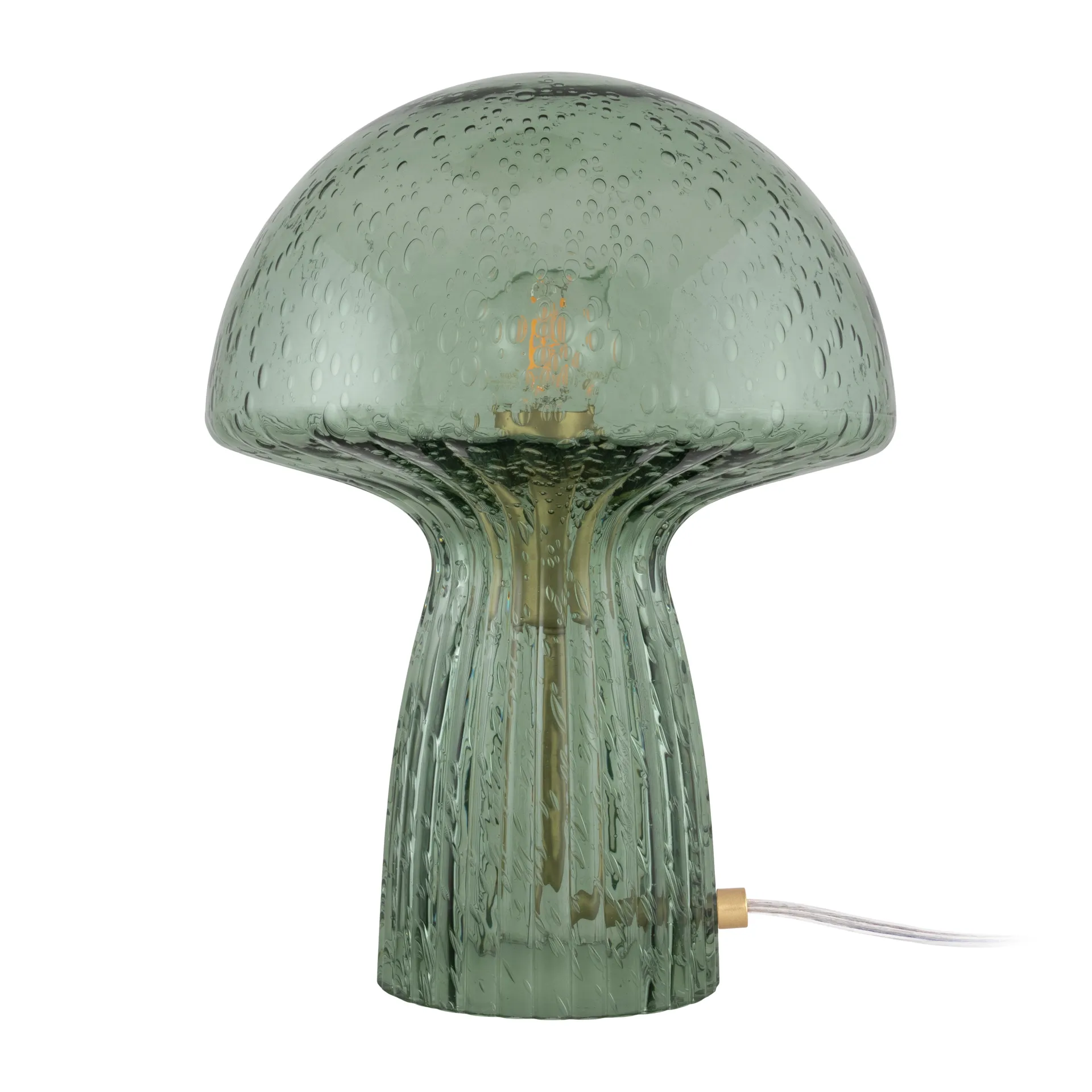 Fungo 22 bordlampe, grøn, 30 cm, klar - Globen Lighting - Stue - Glas