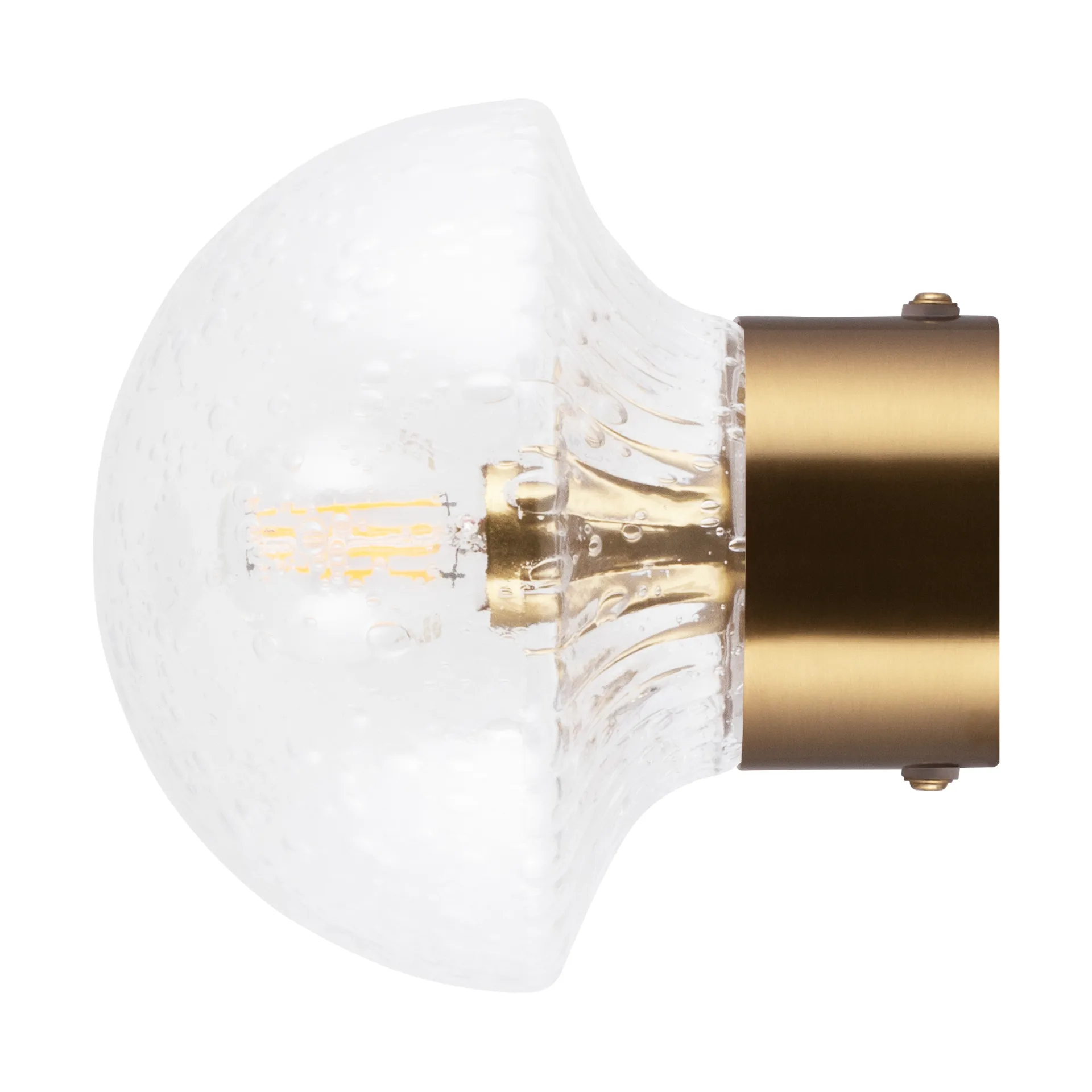Fungo 16 loftlampe, IP44, klar/messing - Globen Lighting - Badeværelse - Glas