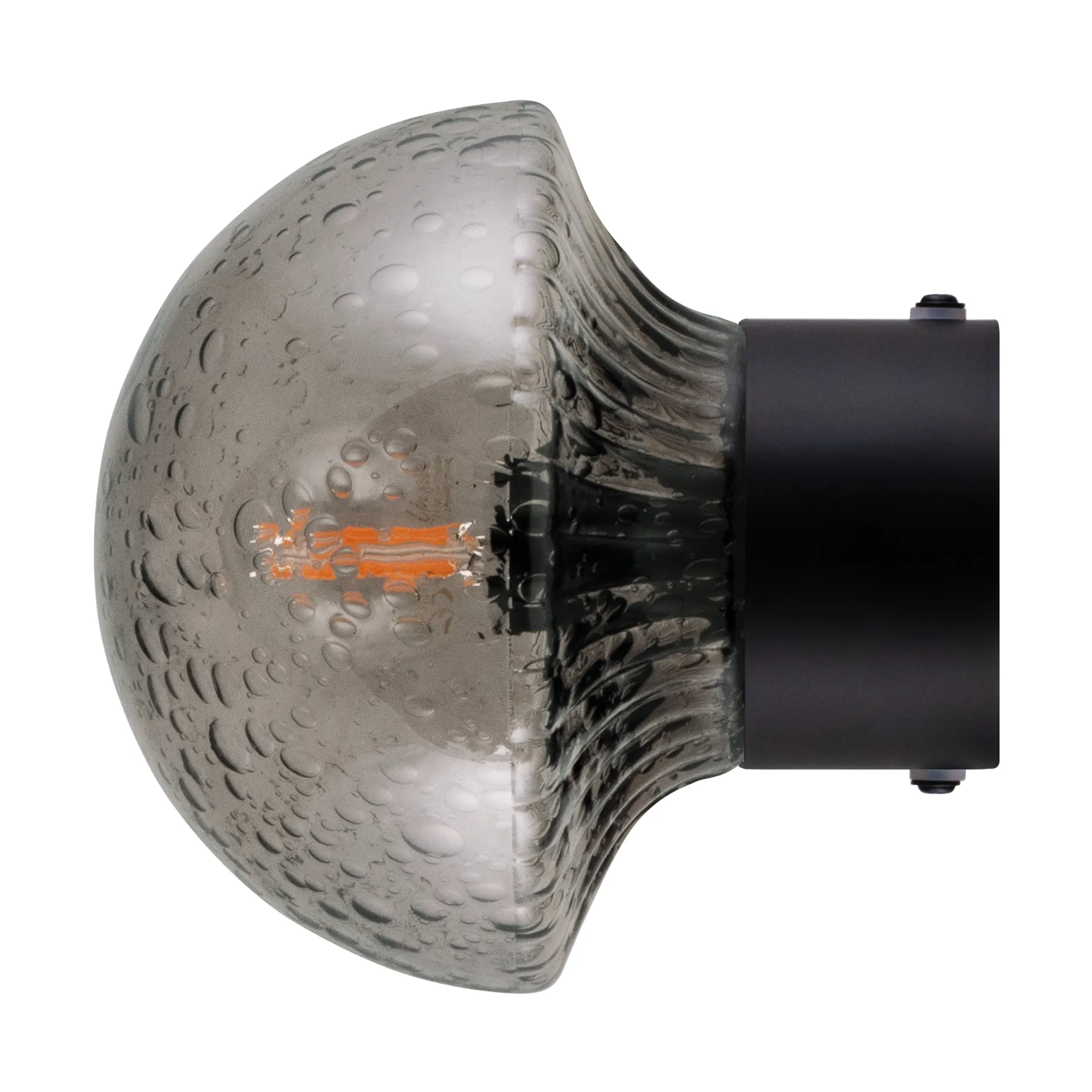 Fungo 16 loftslampe, IP44, røg/sort - Globen Lighting - Badeværelse - Glas