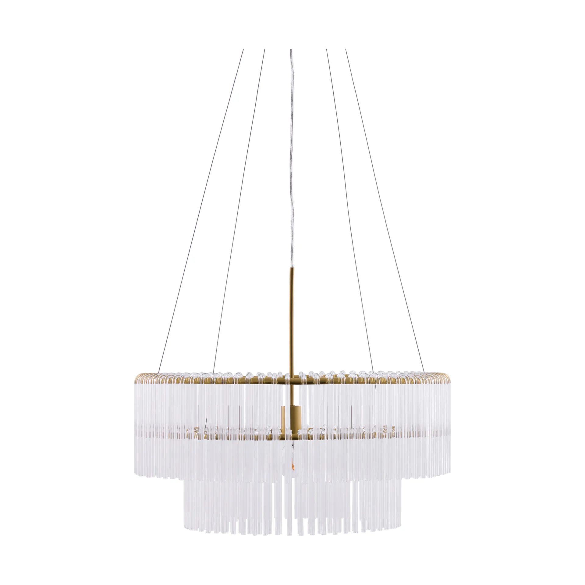 Globen Lighting Hook 60 pendel Klar-børstet messing