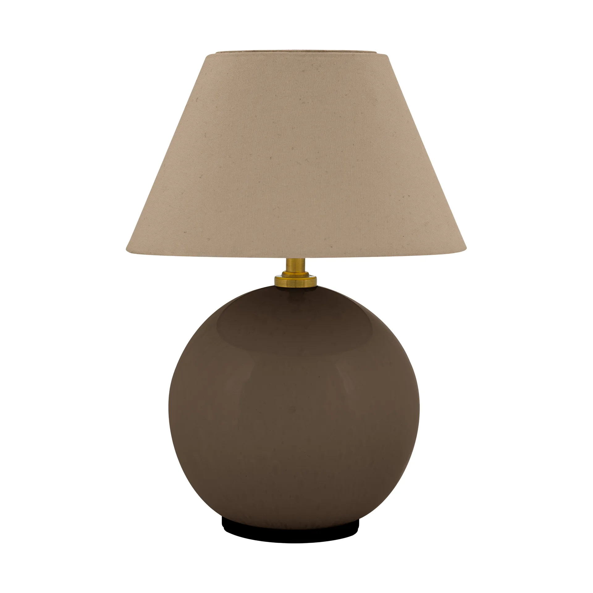 Iris batteridrevet bordlampe, brun tekstil, G4 – Globen Lighting - Stue - Design - Stof / tekstil - Med én lyskilde