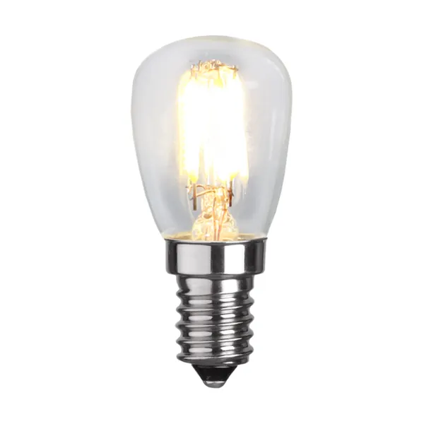 LED ljuskälla päron filament E14 ST26, Klar