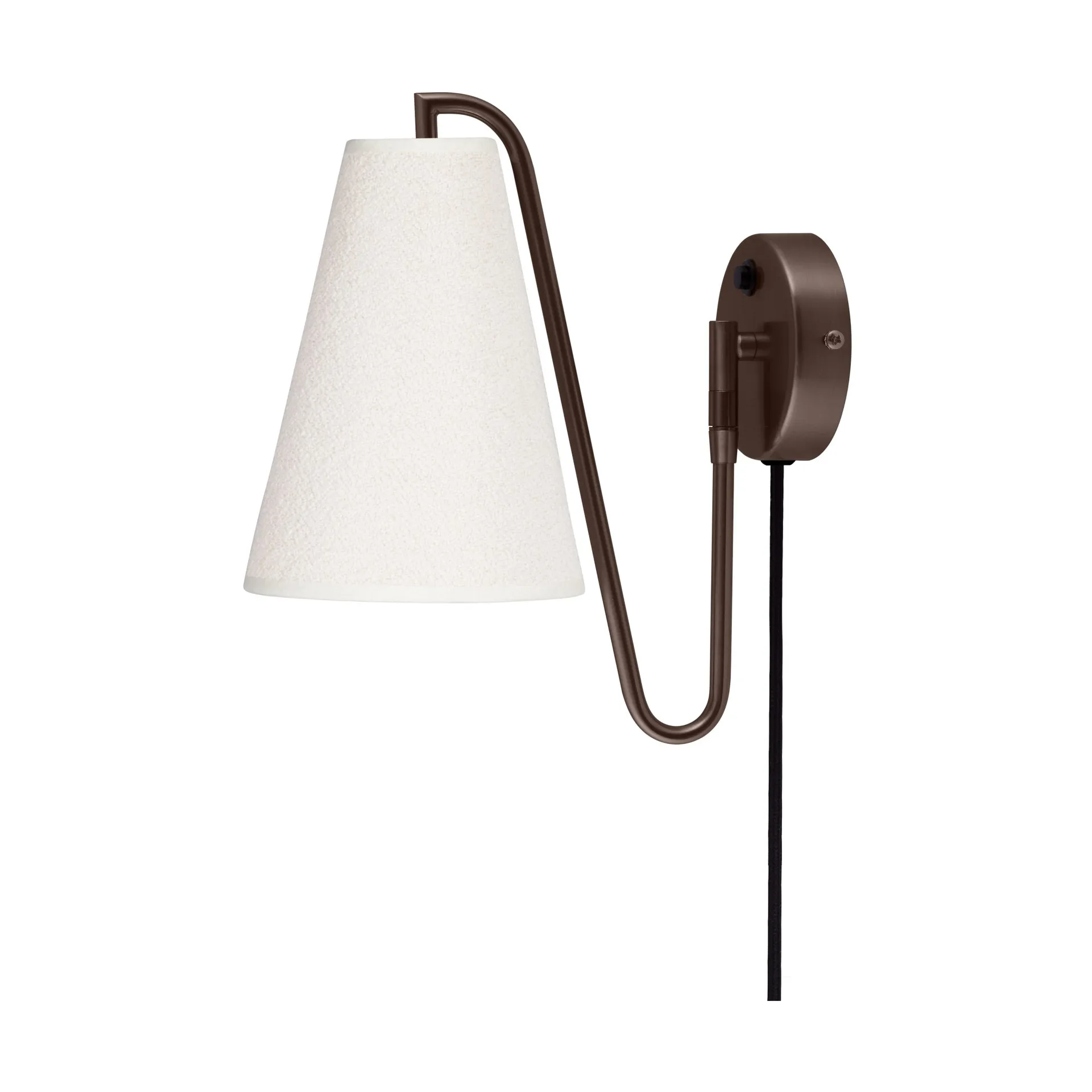 Lou væglampe bronze/hvid Ø 14 cm stik - Globen Lighting - Stue - Design - Stof / tekstil - Med én lyskilde