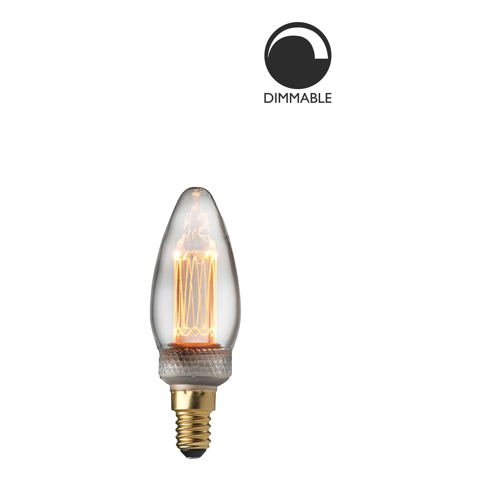 Globen Lighting Lyskilde E14 Laser LED filament Krone 2,3W Klar
