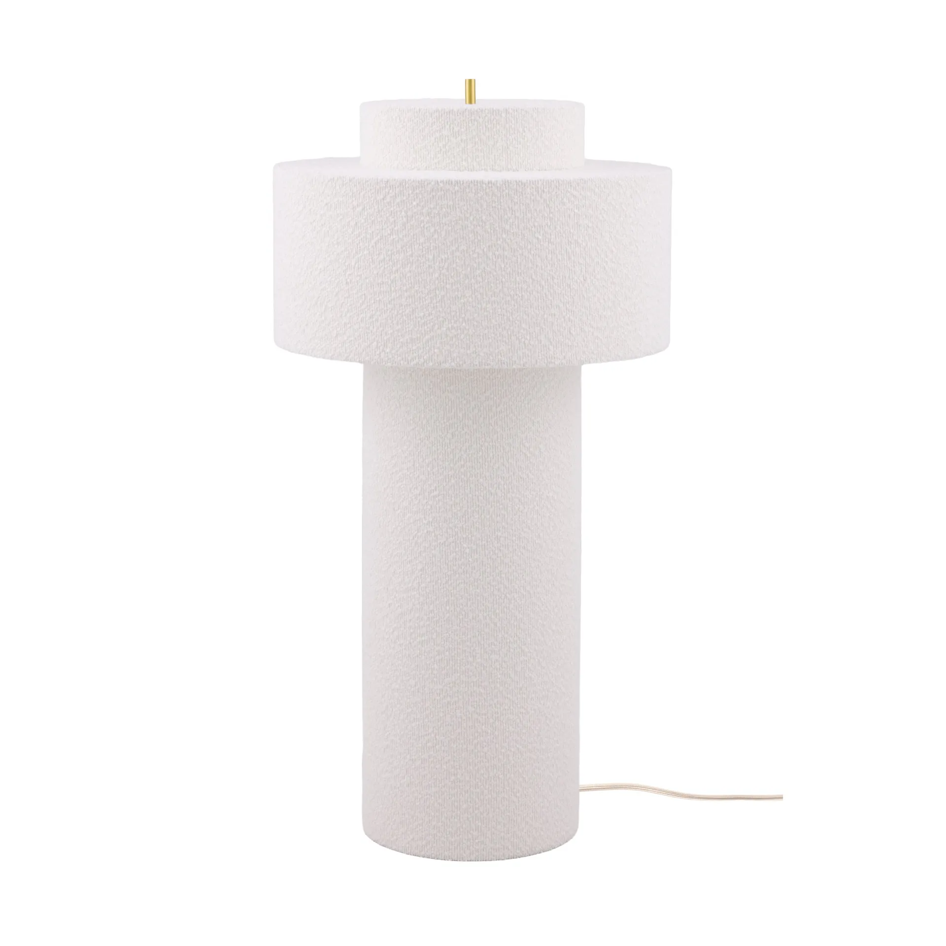 Globen Lighting Noah gulvlampe Hvid bouclé, Ø45x88 cm