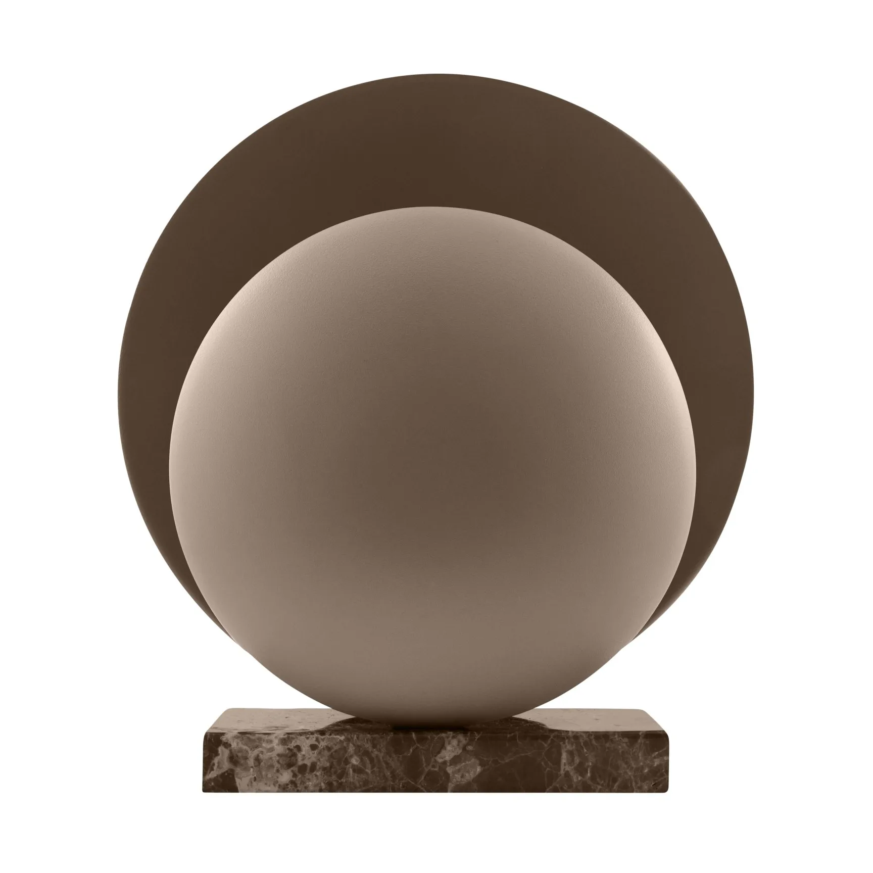 ORBIT bordlampe brun højde 32 cm marmorfod - Globen Lighting - Stue - Design - Metal - Med én lyskilde