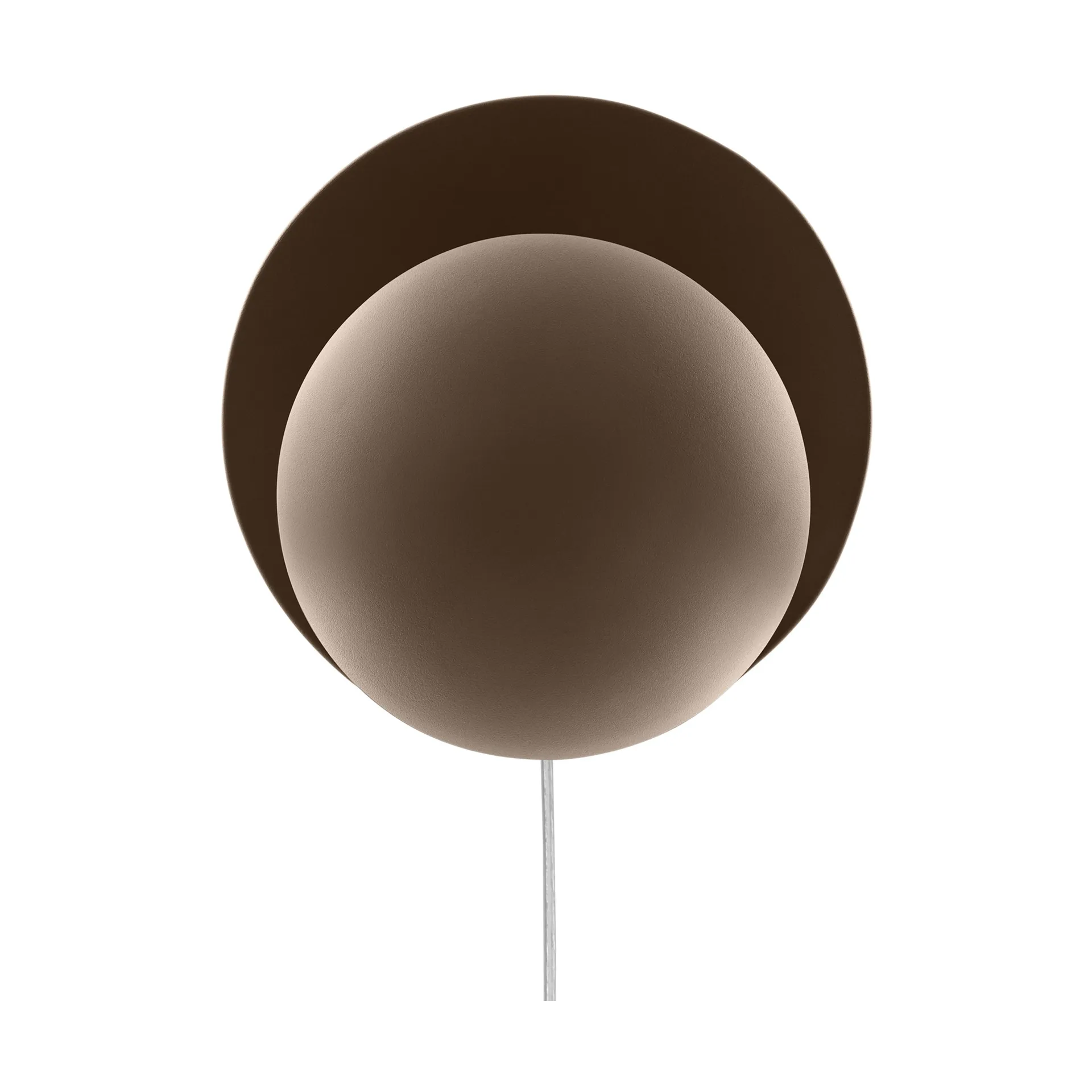 ORBIT væglampe, brun, Ø 30 cm, stik - Globen Lighting - Stue - Design - Metal - Med én lyskilde