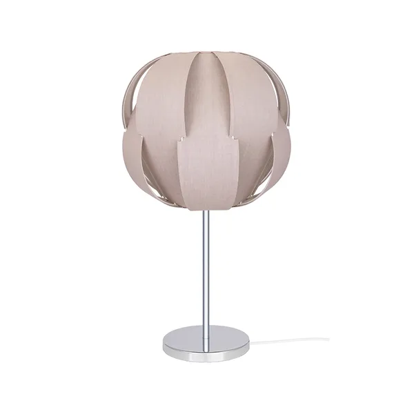 Pavot 25 bordslampa, beige, kromstativ