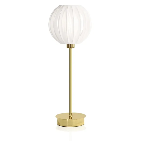 Plastband bordslampa, mässing
