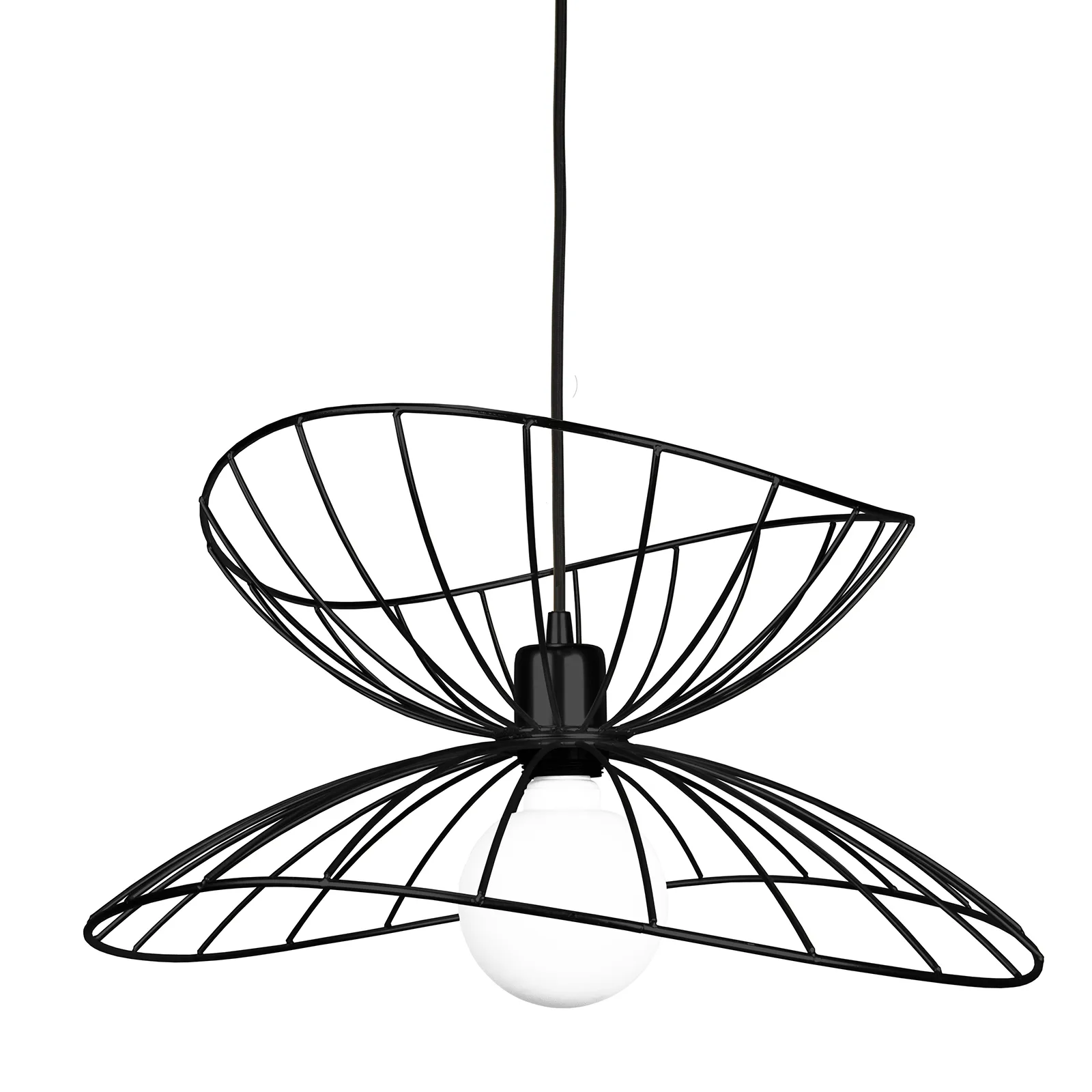 Ray 45 pendellampe Black - Globen Lighting - Spisestue - Moderne - Metal - Med én lyskilde