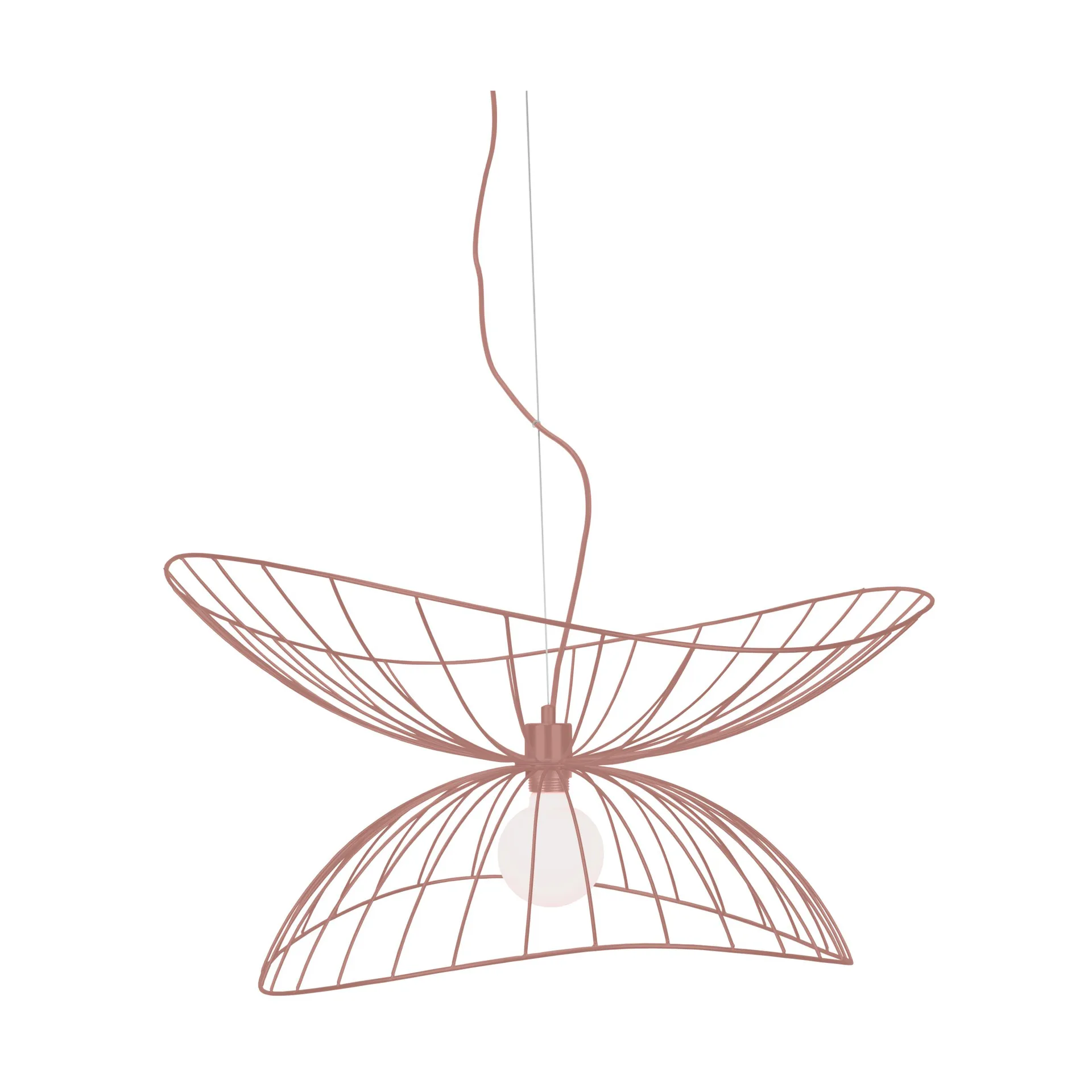 RAY Hængelampe, pink, Ø 70 cm, metal - Globen Lighting - Stue - Moderne - Med én lyskilde