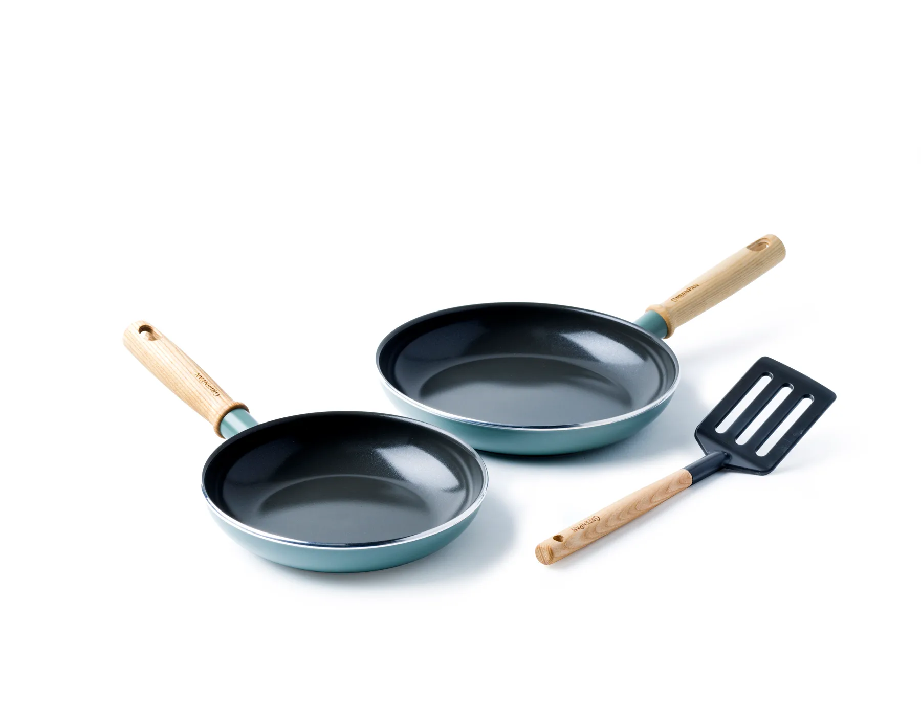 GreenPan Mayflower Pro stegepandesæt + grillpalet Grønblå