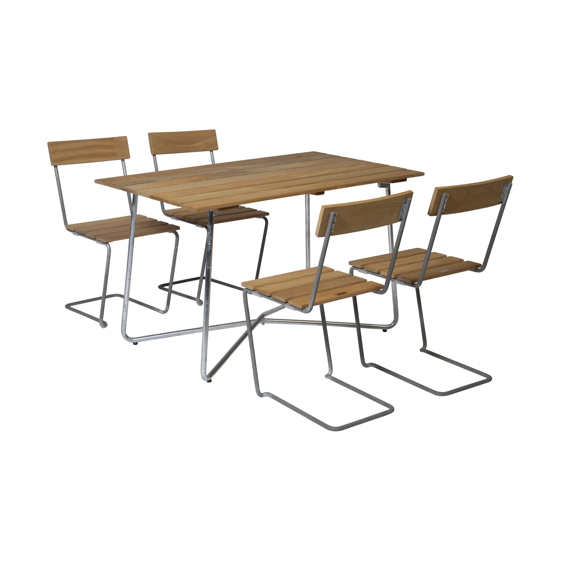 Grythyttan Stålmöbler Ensemble de salle à manger Grythyttan B25A + 4 chaises 1 chêne huilé