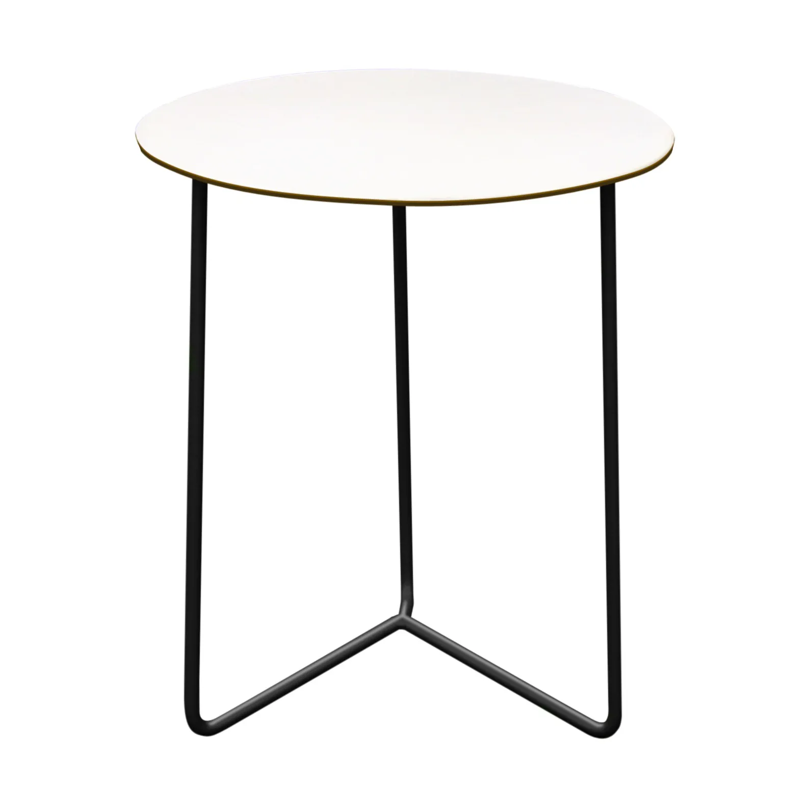 Grythyttan Stålmöbler Table High Tech Blanc stratifié compact-noir, Ø
