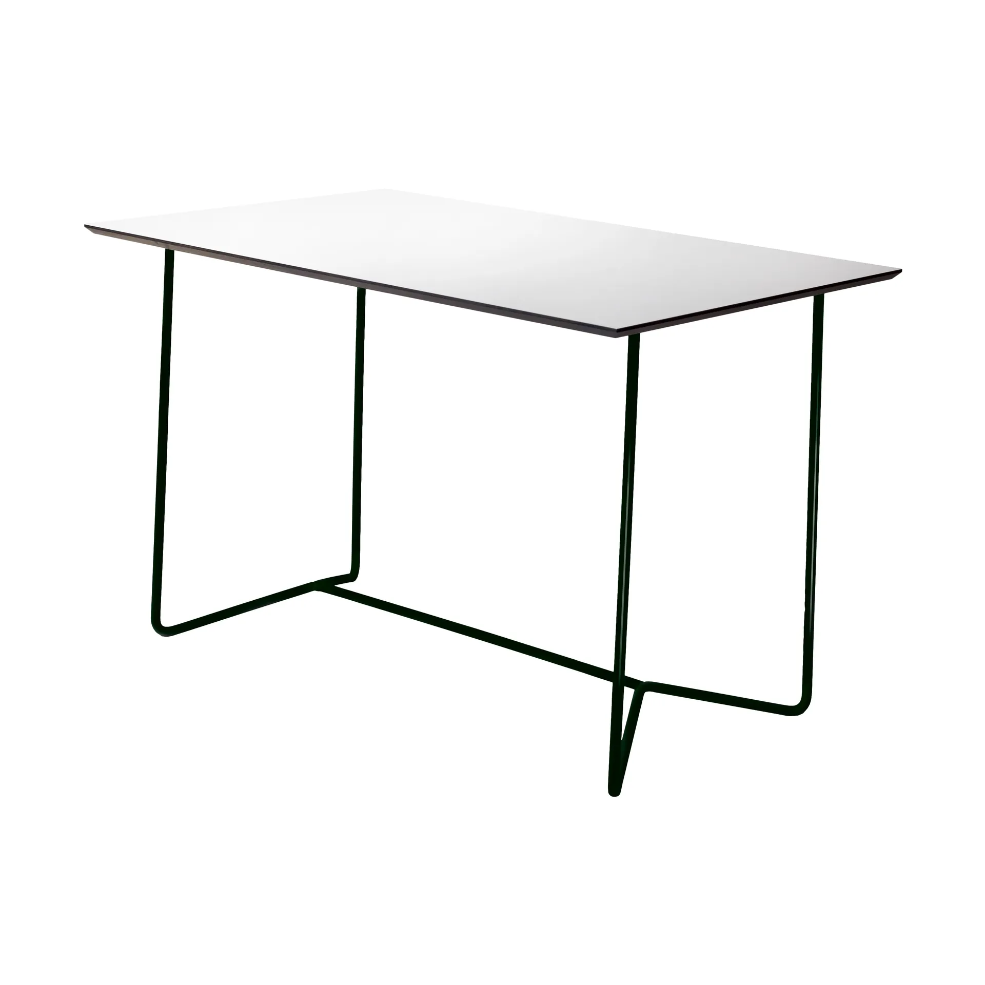 Grythyttan Stålmöbler Table High Tech rectangulaire Blanc stratifié compact-noir