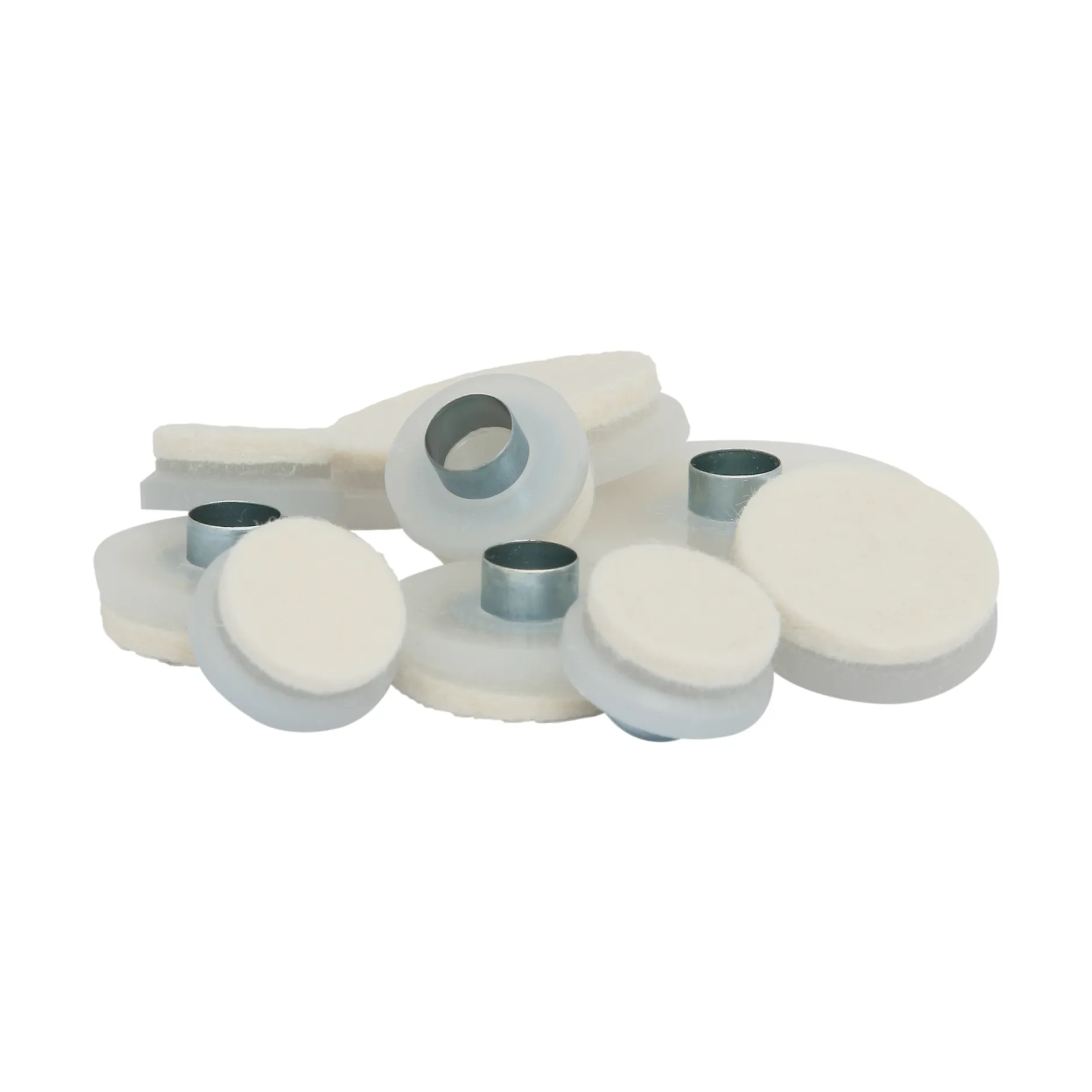 Guardian Lot de 8 patins de meuble avec tube Guardian Ø22 mm Blanc