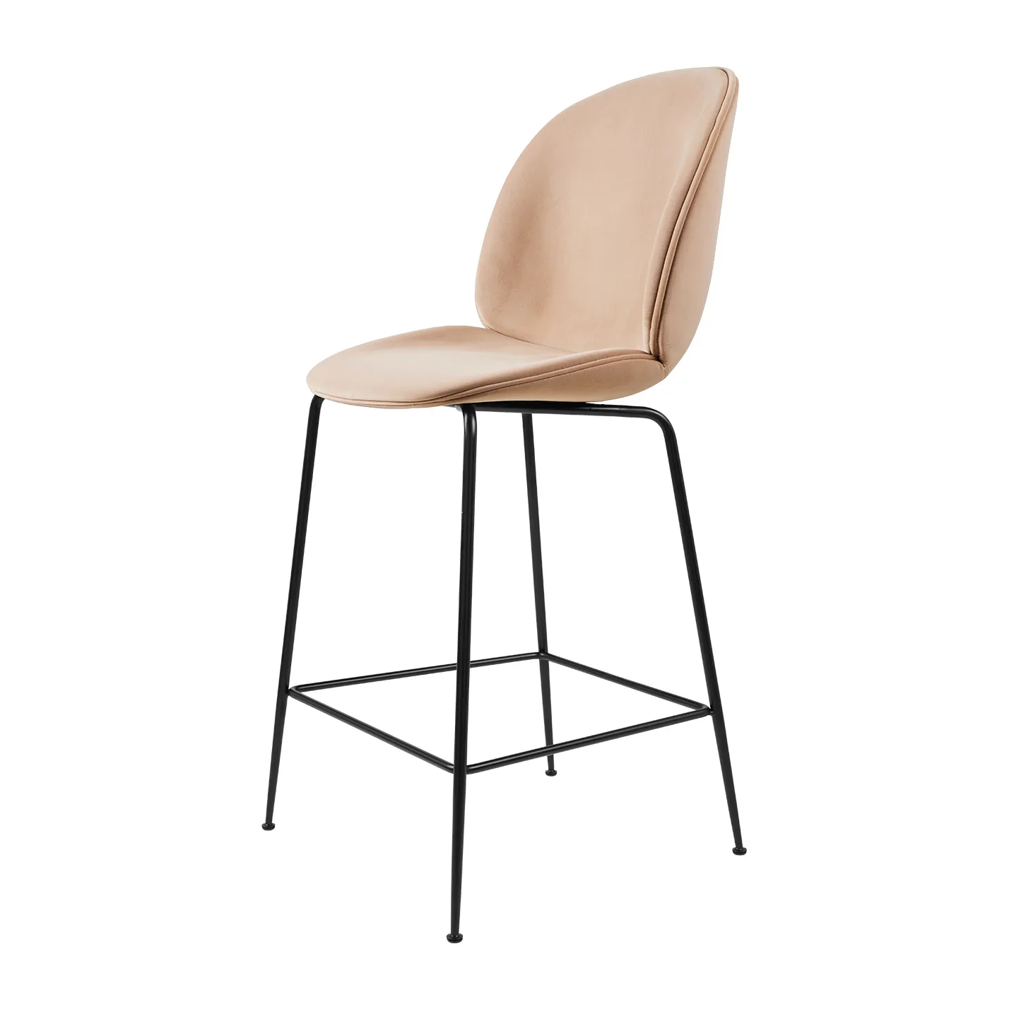 GUBI Beetle Fully Upholstered barkruk laag Sunday 034-black