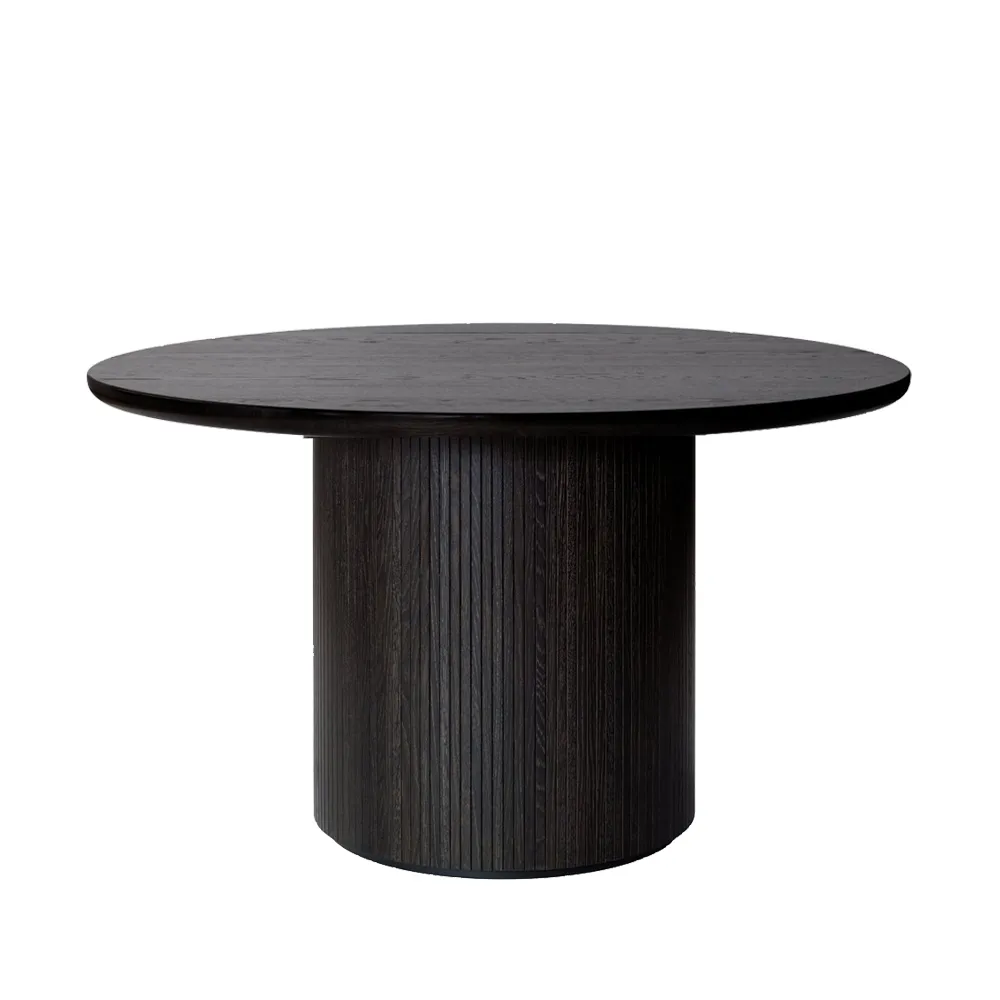 GUBI Table à manger Moon ronde oak brown/black stained, ø