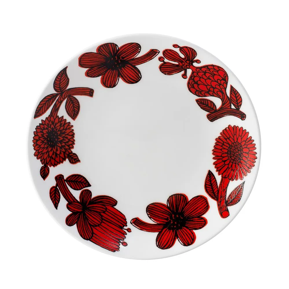 Gustavsbergs Porslinsfabrik Röd Aster tallerken Ø 18 cm