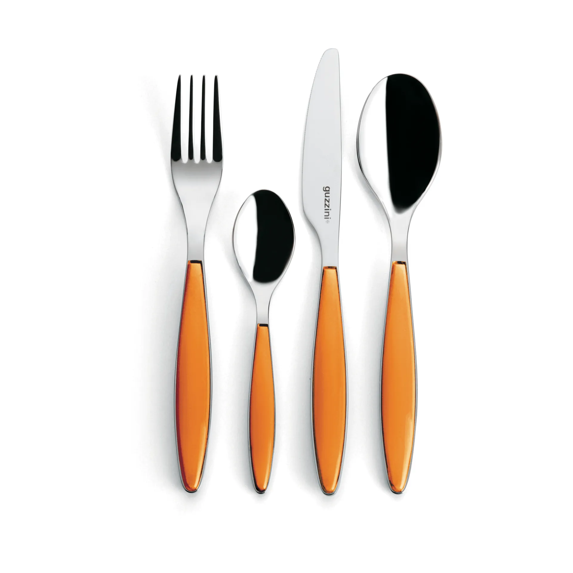 Guzzini Feeling bestiksæt Clear orange, 24 dele
