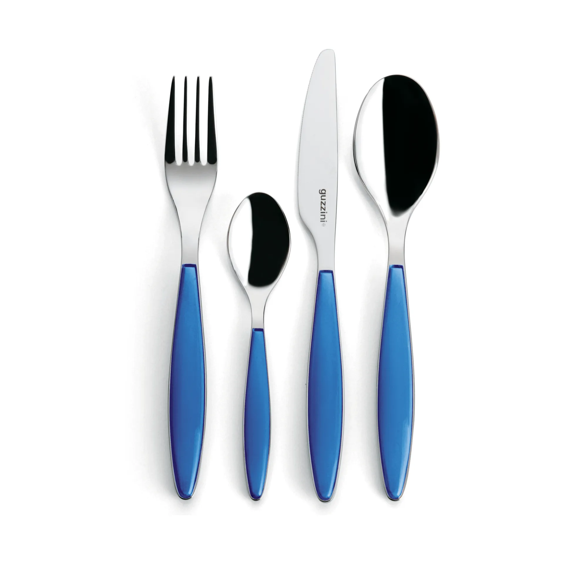 Guzzini Feeling bestiksæt Mediterranean blue, 24 dele