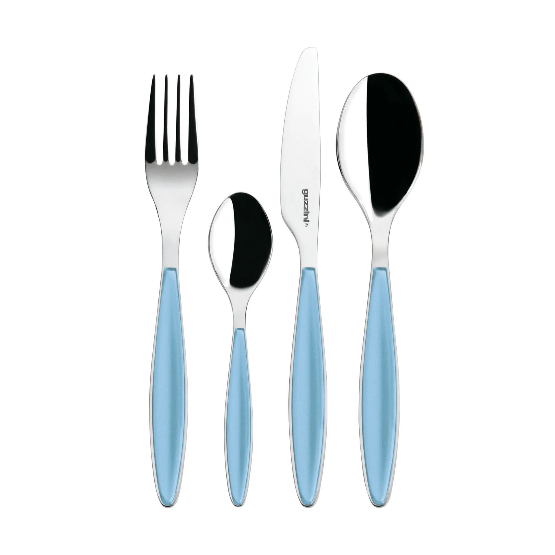Guzzini Feeling bestiksæt Sea blue, 24 dele