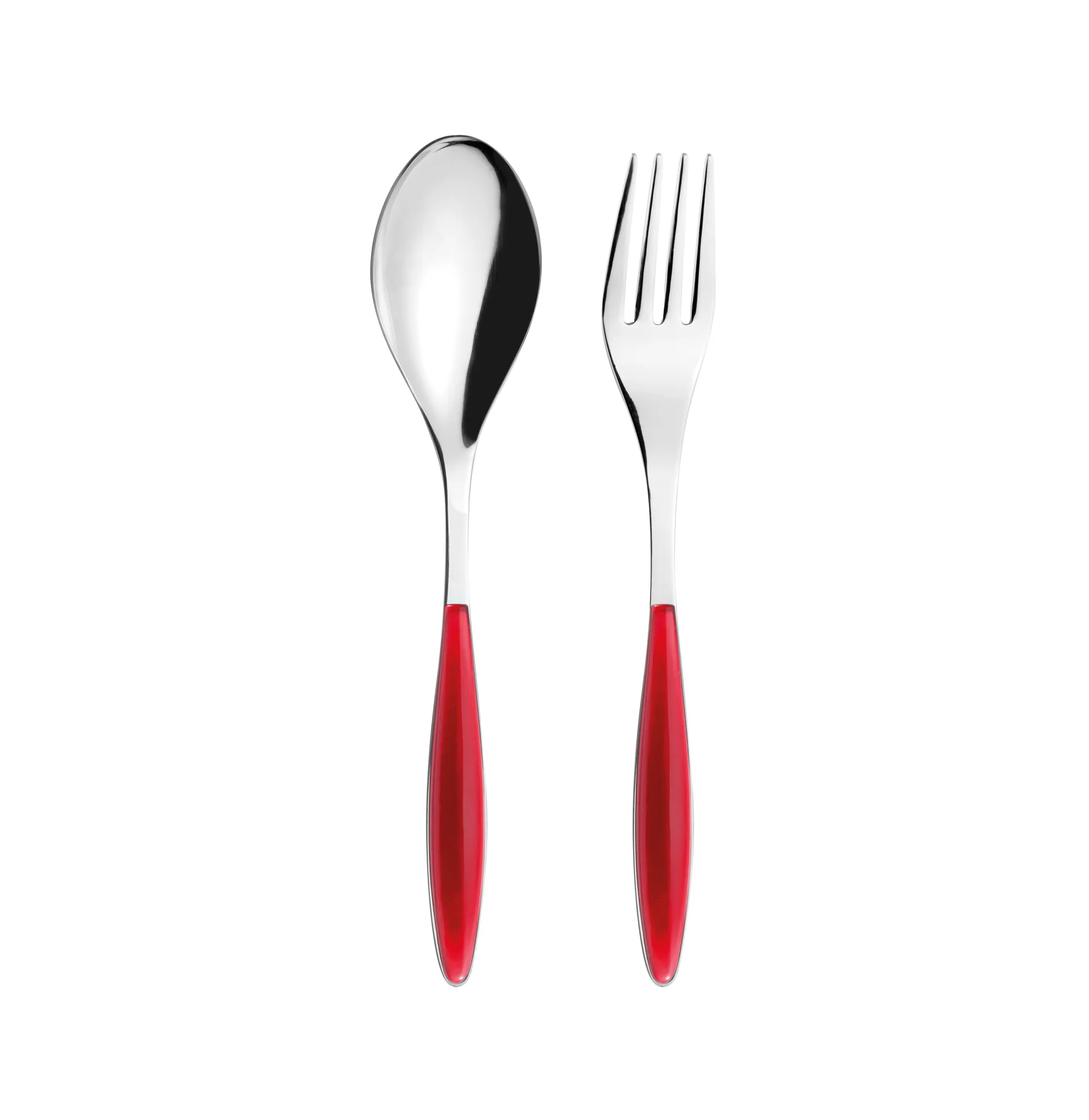 Guzzini Feeling serveringsbestik Clear red, 2 dele