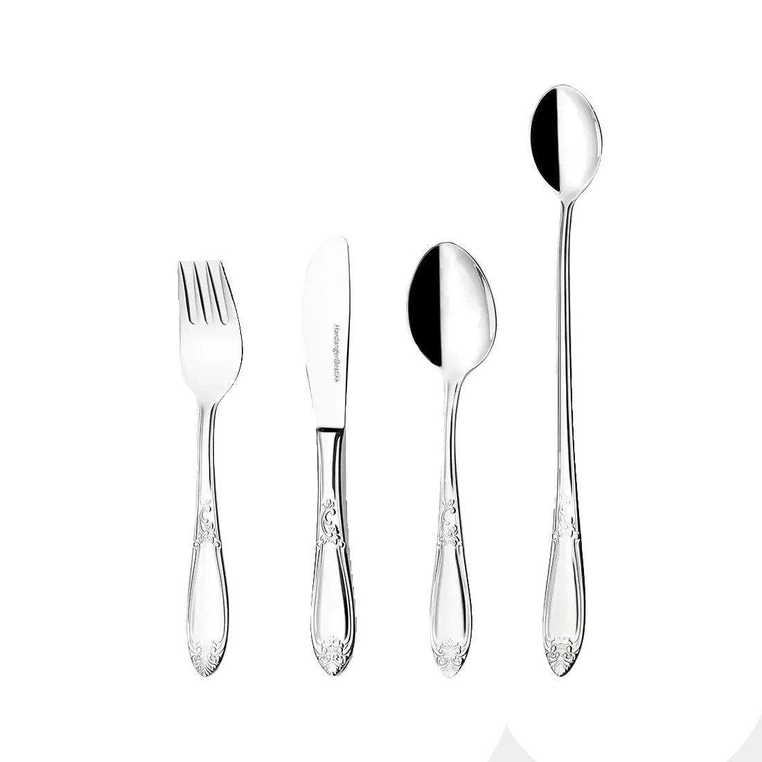 Hardanger Bestikk Nina børnebestik 4 dele Rustfrit stål