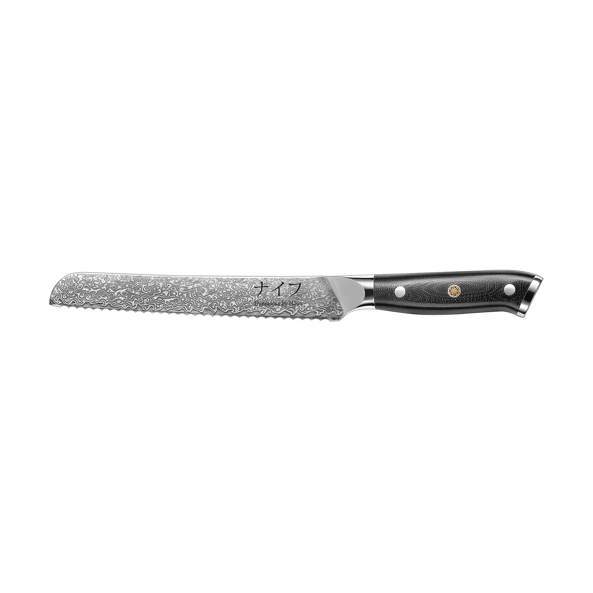 Hâws Damascus By Hâws brødkniv 33 cm Sort-rustfrit stål