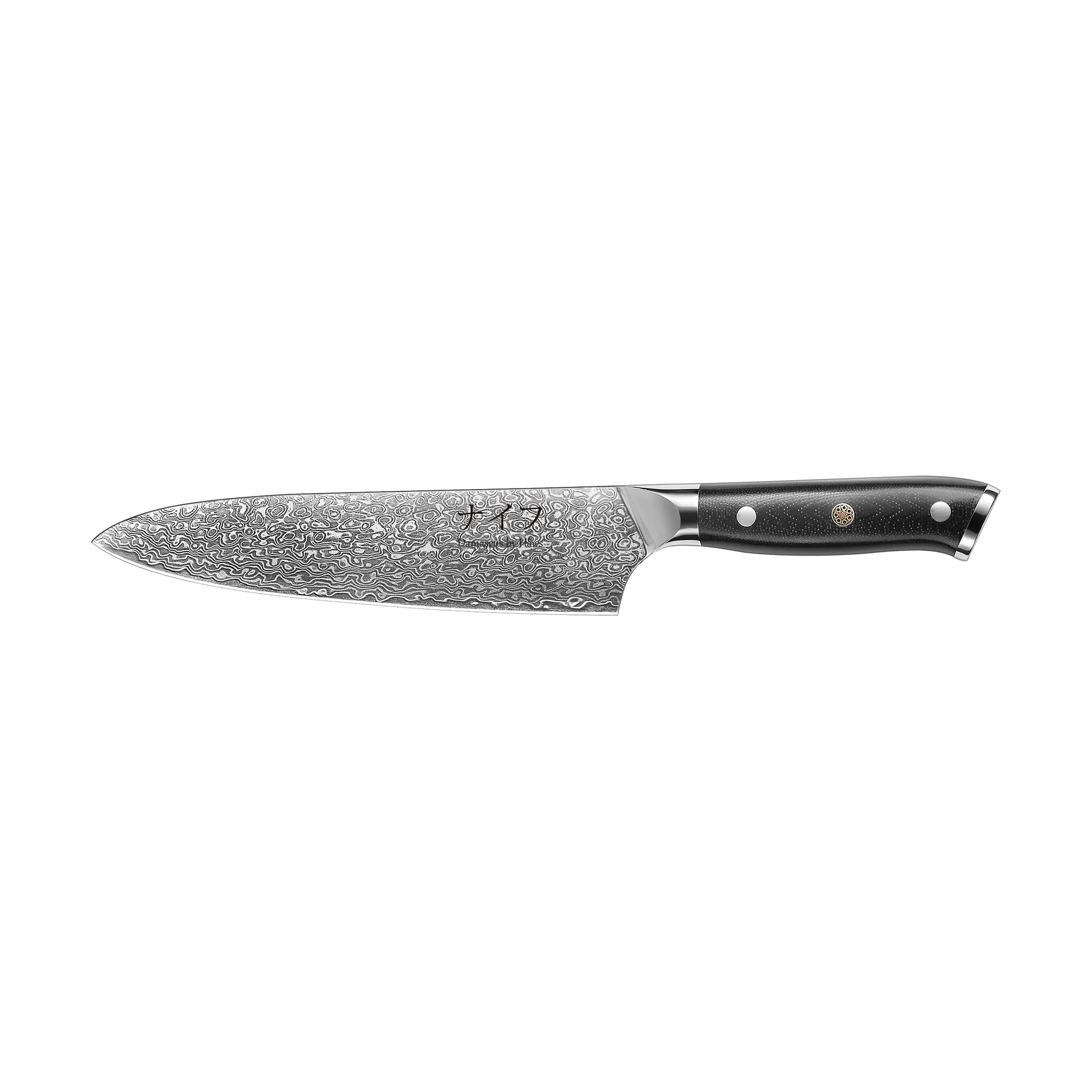 Hâws Damascus By Hâws kokkekniv 33,5 cm Sort-rustfrit stål
