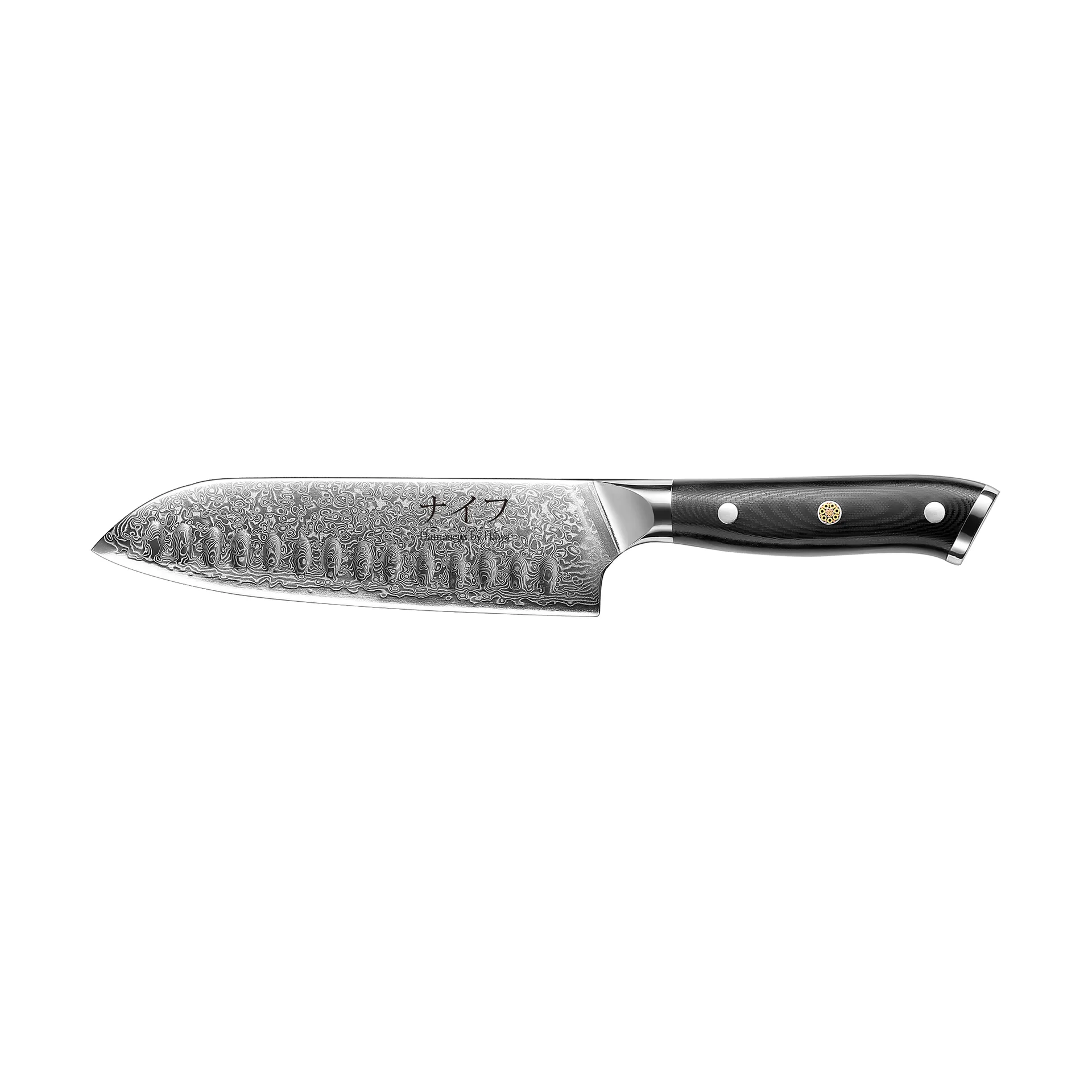 Hâws Damascus By Hâws santokukniv 32 cm Sort-rustfrit stål