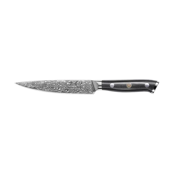 Damascus By Hâws universalkniv 23,6 cm, Svart-rostfritt stål