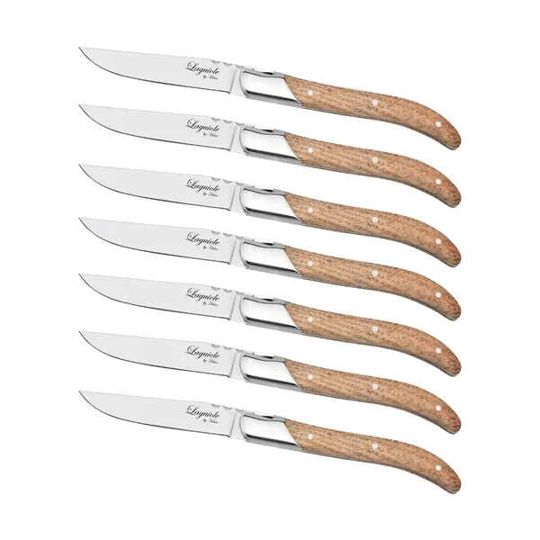 Laguiole By Hâws grillkniv 6-pack, Oak