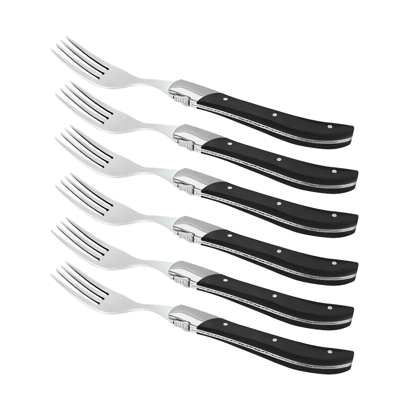 Hâws Laguiole By Hâws grillkniv 6 pak Black Wood