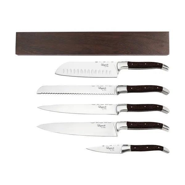 Laguiole by Hâws knivset med magnetlist 6-delar, Wengé