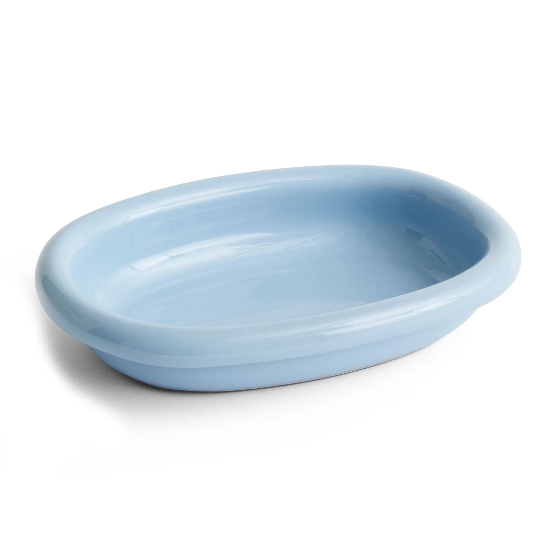HAY Barro ovalt serveringsfad Light blue, small 20x27,5 cm
