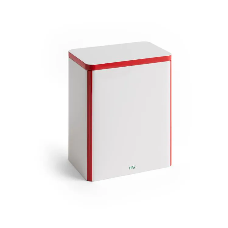 HAY Bocal Tin Container large Off white-red