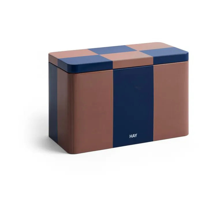 HAY Bocal Tin Container medium Brown-midnight blue