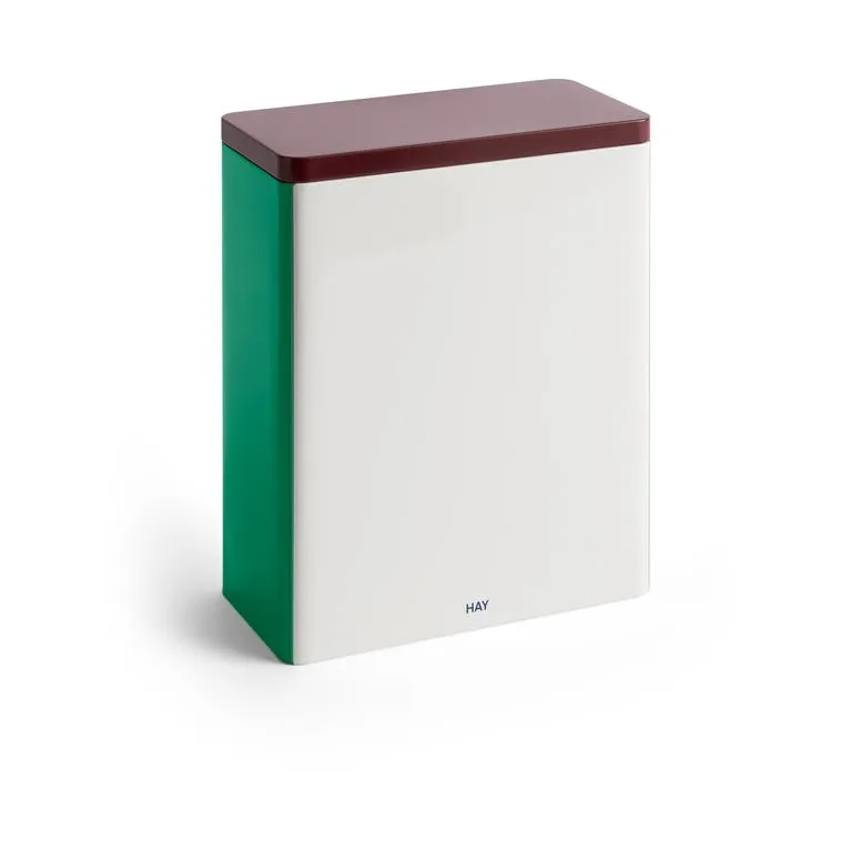 HAY Bocal Tin Container x-large Off white-burgundy-green
