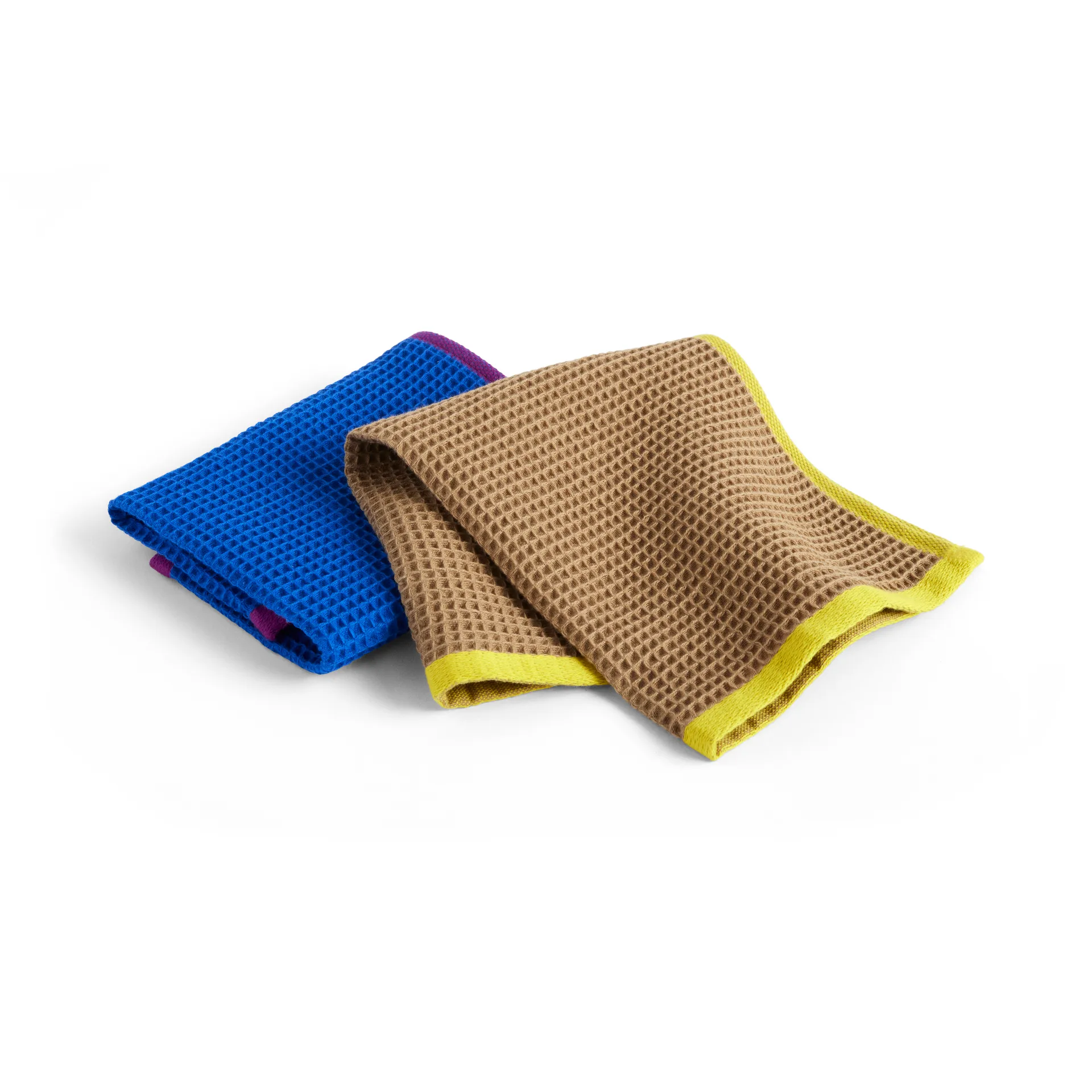 HAY Canteen karklud 31x31 cm 2-pak Blue/Fuchsia-Beige/Yellow