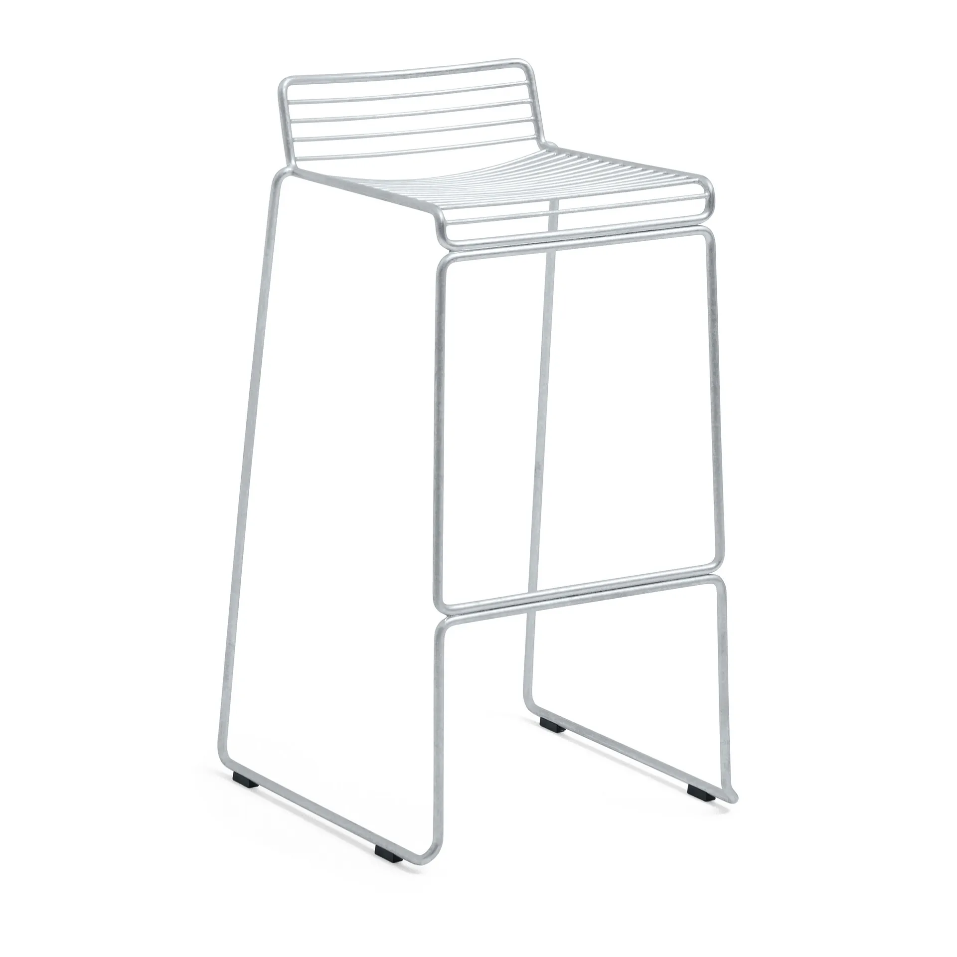 HAY Chaise de bar Hee High Galvanized
