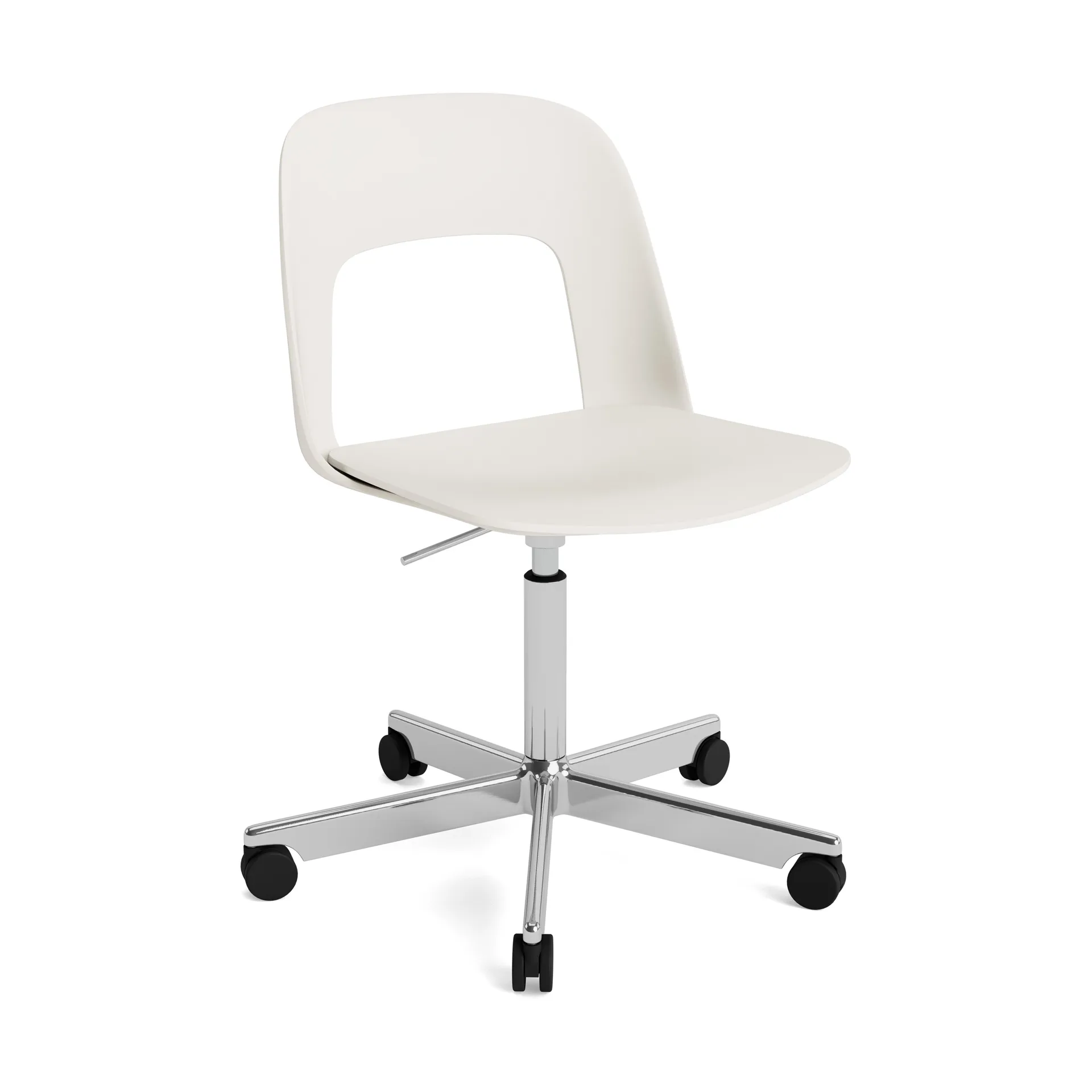 HAY Chaise Layout Chair 141 Cream white-aluminium poli