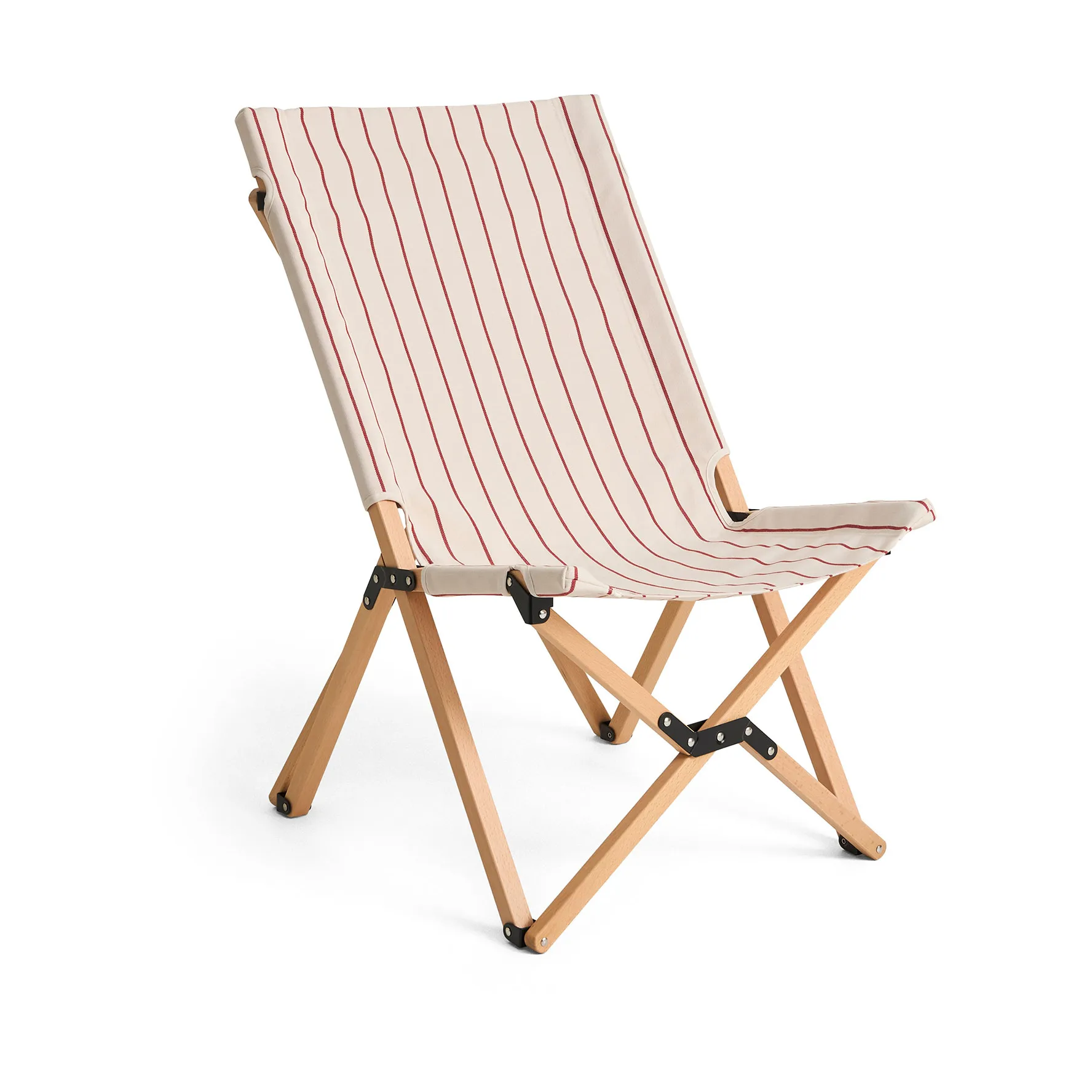 HAY Chaise pliable Outdoor Market Beige-red