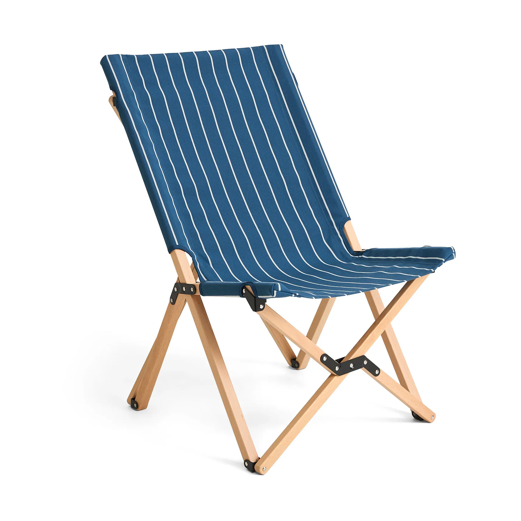 HAY Chaise pliable Outdoor Market Blue-beige