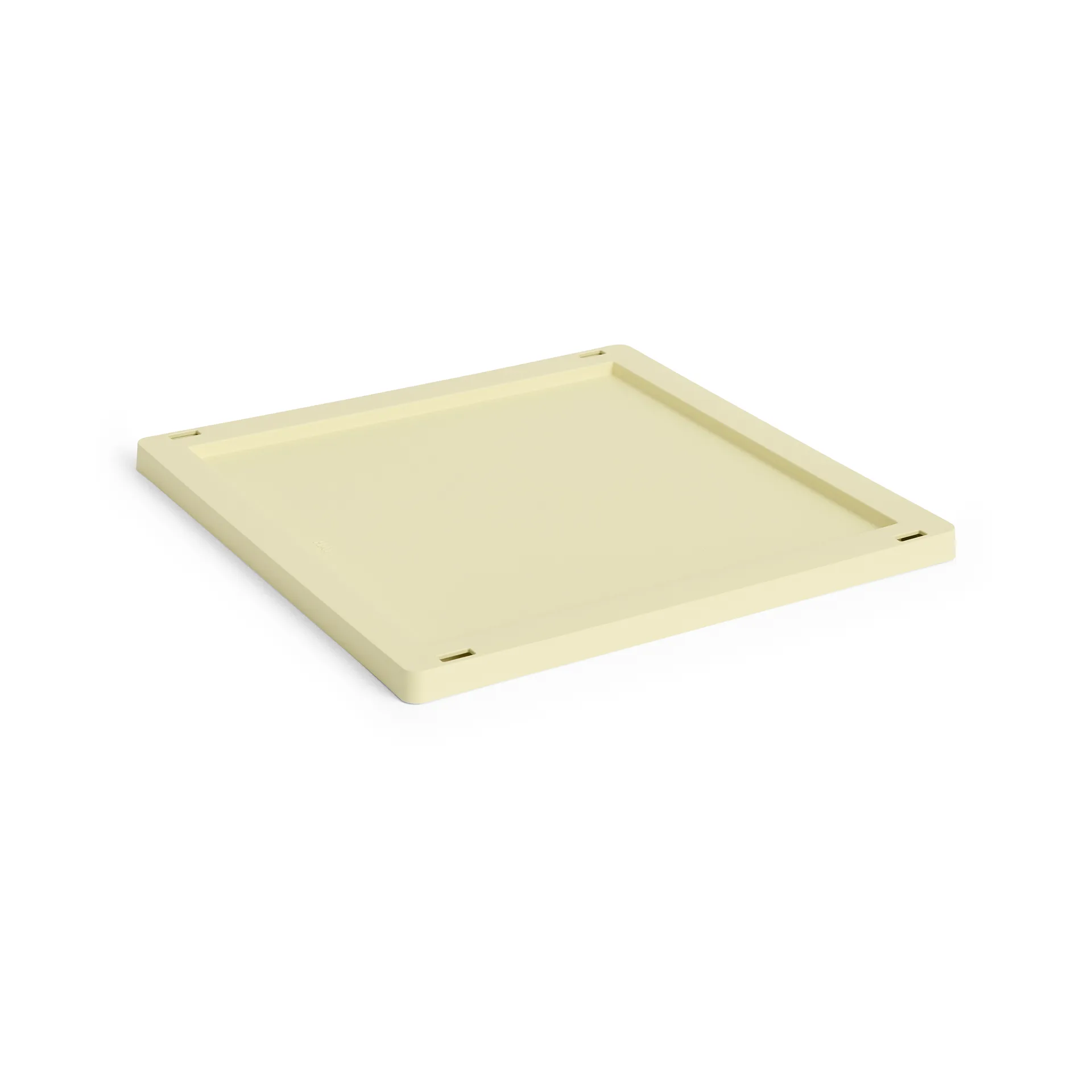 HAY Colour Crate Square/Cube lock plastic medium Light yellow