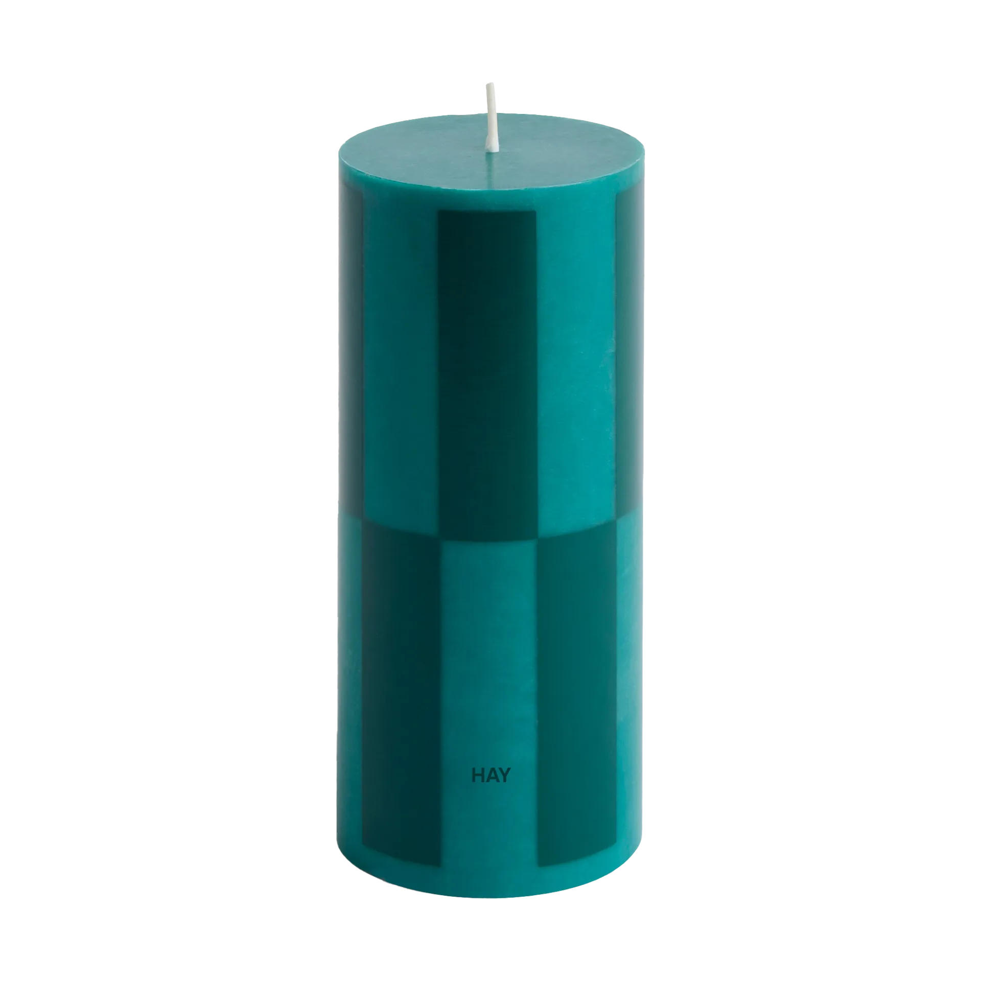 HAY Column Candle bloklys small 15 cm Green-dark green large check