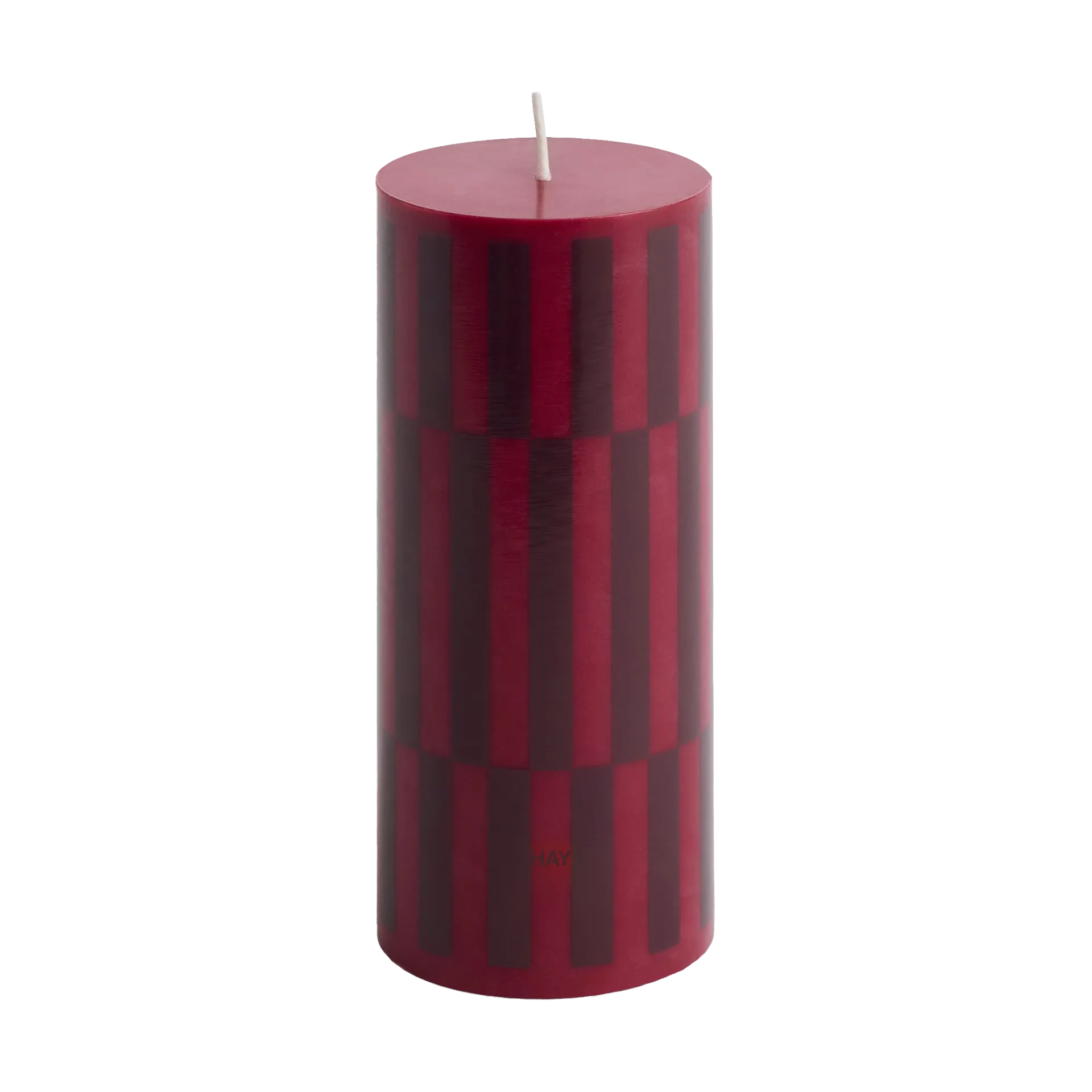 HAY Column Candle bloklys small 15 cm Wine-bordeaux