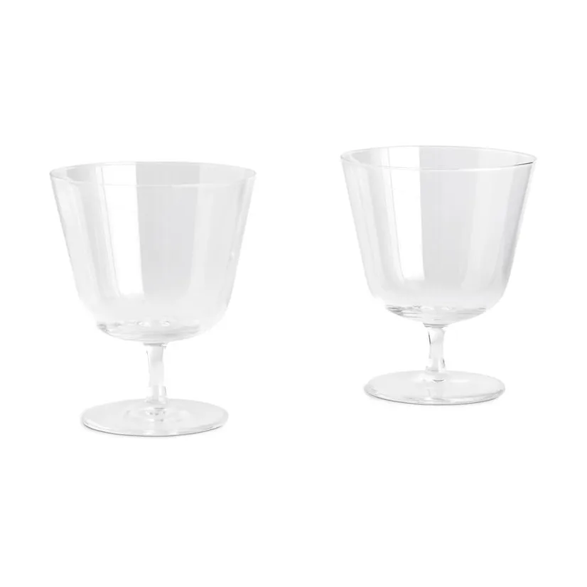 HAY Curve Stem drikkeglas 2-pak Clear