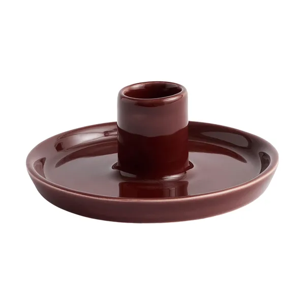 Disc ljusstake, Chestnut brown, small, Ø10x4,8 cm